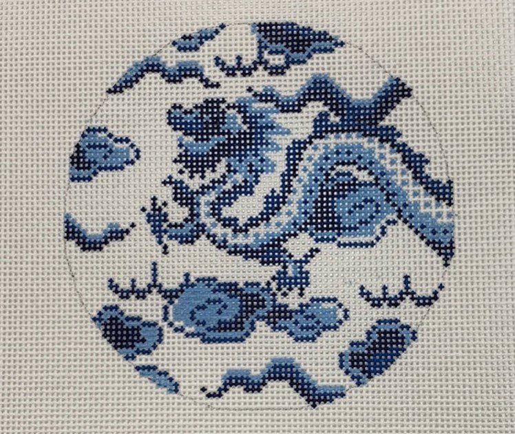 4" Round - Chinoiserie - The Flying Needles