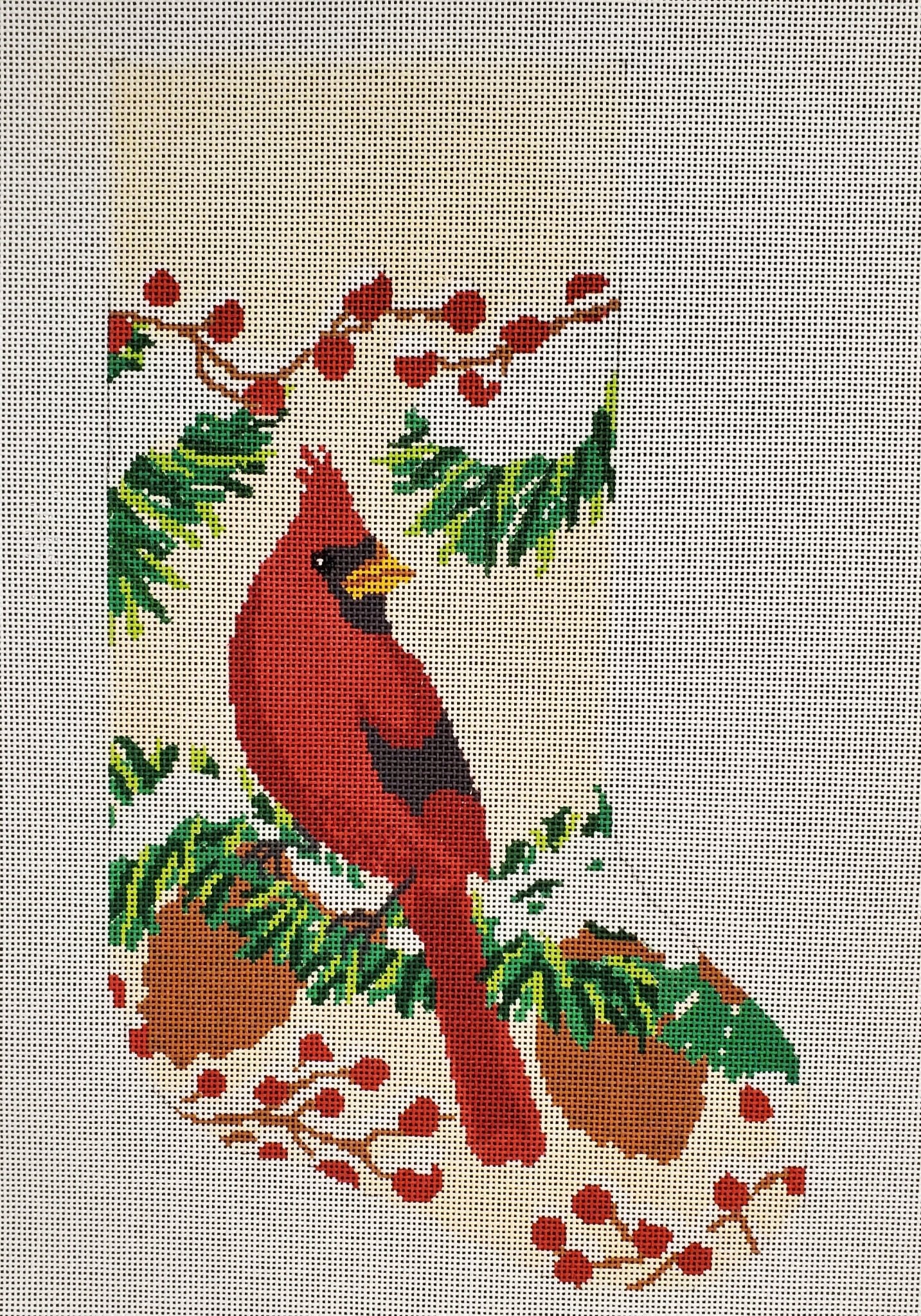 Cardinal Stocking - The Flying Needles