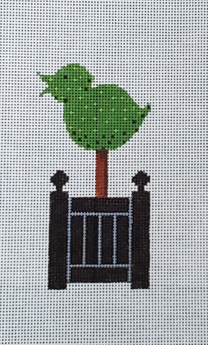 Rachel Donley Needlepoint  Chick Topiary