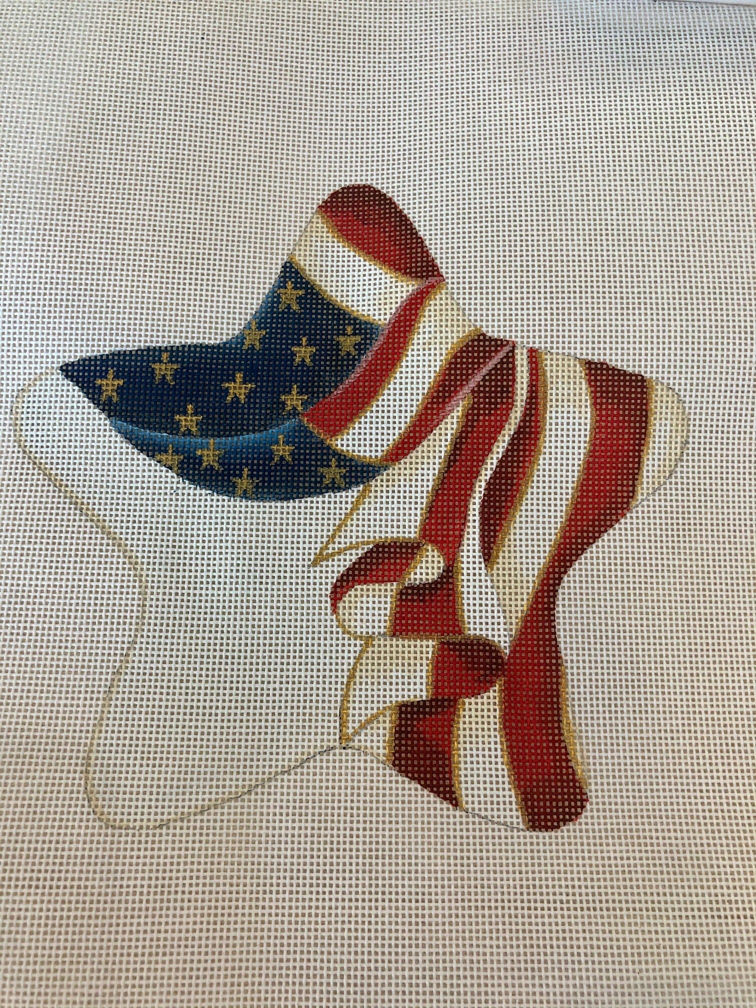 Barbara's Needlepoint  Flag Star