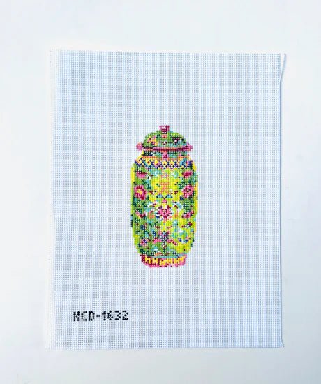 Haute Chinoserie Green Canvas - The Flying Needles