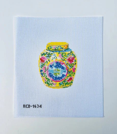 Haute Chinoserie Yellow Canvas - The Flying Needles