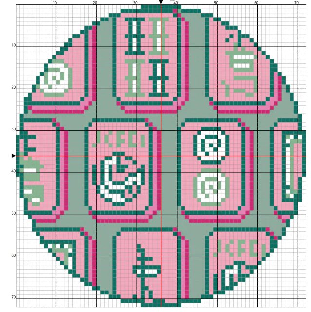 Mahjong Tiles Round - The Flying Needles