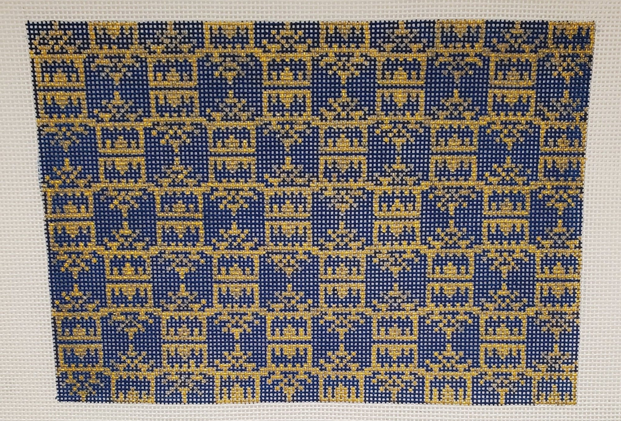 Navy & Gold Clutch - The Flying Needles