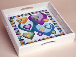 Self Finishing Classic Square Tray - Cream White Finish - The Flying Needles