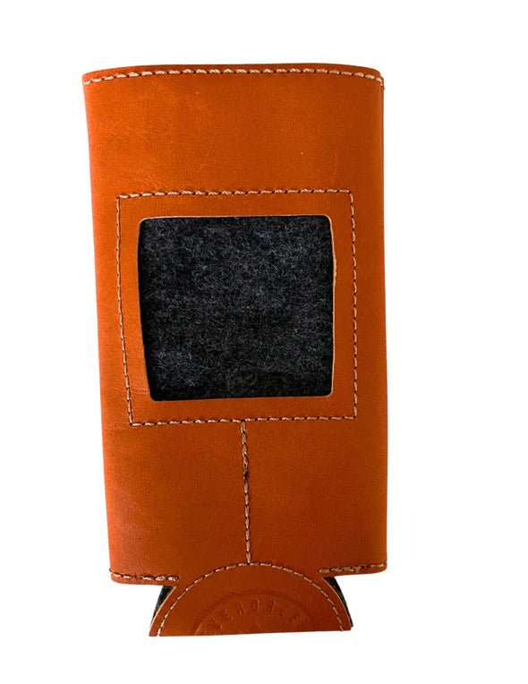 Self-Finishing Leather Can Cozy, Slim 12 oz can - The Flying Needles