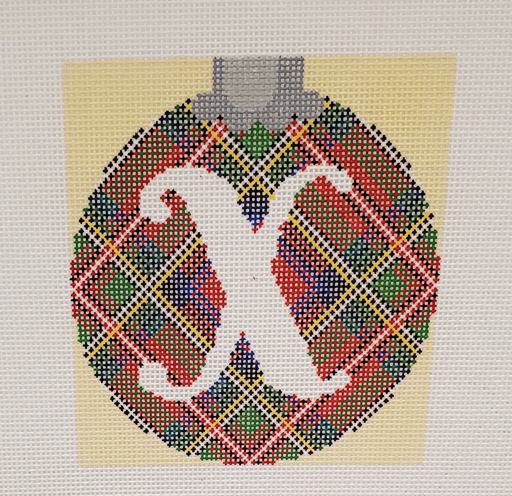 Tartan Initial Ornament - X - The Flying Needles